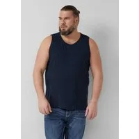 s.Oliver Muskelshirt T-Shirt Tanktop mit Flammgarnstruktur und Logo-Print