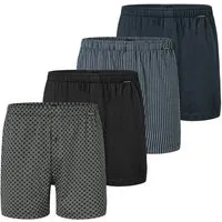 Schiesser Boxershorts 4er Pack Singel-Jersey (Spar-Set, 4-St) Boxershorts - Baumwolle - mit Eingriff - Atmungsaktiv