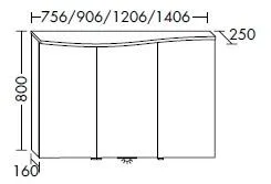 Burgbad Sp.-Schr.Sinea 3.0L.HGL 800x756x250 Sandstein Hochglanz, SHFD075LF7352 SHFD075LF7352