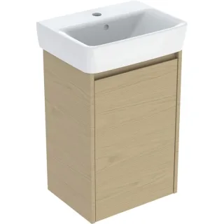 Geberit Renova Plan Set Handwaschbecken mit Unterschrank, eine Tür: 45x69.7x34cm, Breite, 504034PS1 504034PS1