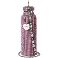 Paris Hilton Trinkflasche Paris Hilton, Luxus Trinkgefäß mit über 5000 Strasssteinen, Wasserflasche in Diamant-Optik, Luxusgetränkebehälter, aus Edelstahl