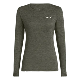 SALEWA - Puez Melange Dry’Ton Langarm T-Shirt Damen - Grün (Gr.36)