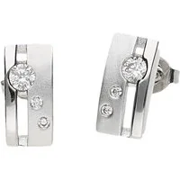 Firetti Paar Ohrstecker Schmuck Geschenk Ohrschmuck Ohrringe matt glanz, mit Zirkonia (synth)