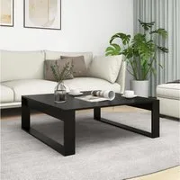 furnicato Couchtisch Schwarzer aus Holzwerkstoff 100 x 100 x 35 cm (1-St), Pflegeleichte Wohnzimmertisch-Ablage für Ihr modernes Wohnzimmer