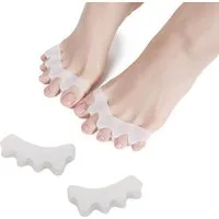 COOL-i ® Zehenkorrektor Zehenkorrektor – 2 Stk. weiche, BPA-freie Silikon-Zehentrenner, wiederverwendbar bei Hallux, Hammerzehen & überlappenden Zehen, Unisex