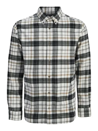 JACK&JONES - JPRBLUBARKLEY FLANNEL X-MAS L/S SHIRT CH Crocodile - Gr. - XXL