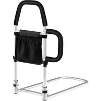 COSTWAY Bett - Aufstehhilfe, belastbar bis 136 kg, 2 Handlauf Befestigungsgurt