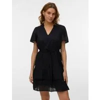 Vero Moda Minikleid VMTRINE SS SHORT LACE DRESS WVN NOOS Baumwolle