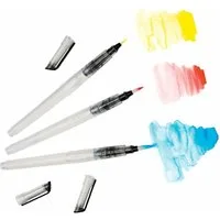 Crelando Pinselstift 3er Set Crelando Wasserpinsel, (3-tlg), für alle Nass- und Aquarelltechniken