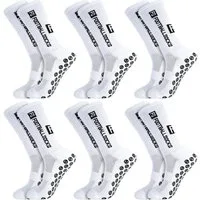 MOPUEA Sportsocken 6 Paare Fußball Socken Fußballsocken Anti Rutsch Grip