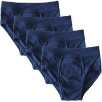 HERMKO Slip 2840 (Pack, 4er) 100 % Bio-Baumwolle Jungen Pant mit Weichbund hergestellt in EU