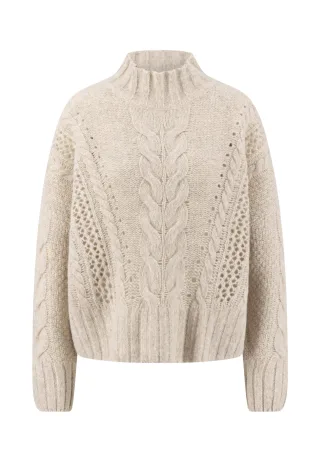 FYNCH-HATTON - PULLOVER MULTICABLE neutral tan - Gr. - S