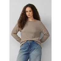 QS Langarmshirt T-Shirt Strukturiertes Langarmshirt