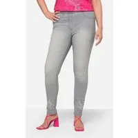 MIAMODA Funktionshose 7/8-Jeggings Slim Fit Stern und Perlen am Saum