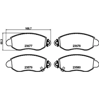 Hella Bremsbel?ge vorne Ford Transit 2,0 2,3 2,4