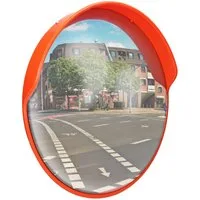 ECD Germany Verkehrsschild Verkehrsspiegel mit schwenkbare Halterung wetterfest Panoramaspiegel, Rund Sicherheitsspiegel mit Schwenkbare Unzerbrechlich Konvexspiegel