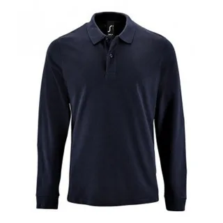 SOLS Mens Perfect Langarm-Pique-Poloshirt (French Navy)