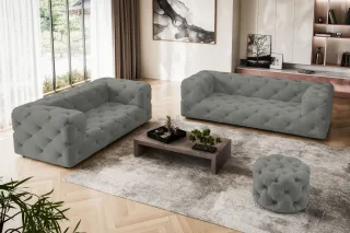 Home affaire 3-Sitzer "FOLLINA" 3-Sitzer Sofa mit klassischer Chesterfield-Knopfheftung
