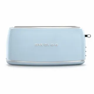 Sweiss Toaster, Blau, Metall, 41x18.2x20 cm, Küchengeräte, Toaster