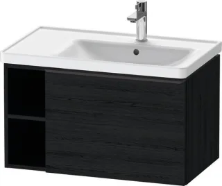 Duravit D-Neo Waschtischunterbau wandhängend Eiche Schwarz Matt 784x452x440 mm - DE42570BD160000 DE42570BD160000