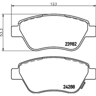 Hella Bremsbel?ge vorne Fiat Doblo GERMAN E CARS Cetos Opel Adam Corsa