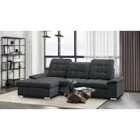 WERK2 Ecksofa Carmen, 264 x 170 cm, mit Bettfunktion & Bettkasten, L-Form, inkl. Kopfteilverstellung, optional Sitztiefenverstellung