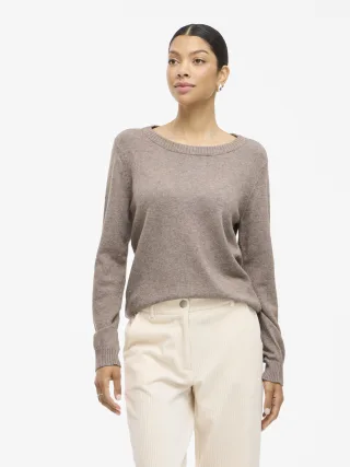 VILA - VIRIL O-NECK L/S KNIT TOP - NOOS - Gr. - XS