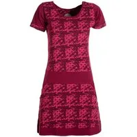 Vishes Tunikakleid Damen Longshirt-Kleid kurzarm Mini-Kleid Tunika-Kleid T-Shirtkleid Boho, Goa, Retro Style