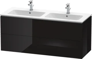 Duravit L-Cube Waschtischunterbau wandhängend Schwarz Hochglanz 1290x481x550 mm - LC625804040 LC625804040