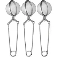 BAYLI Abflusssieb Bayli 3er Set Teezange aus Edelstahl für losen Tee, 3 Stück Tee Ei