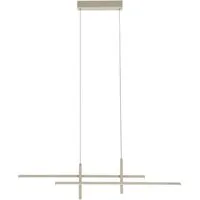 EGLO Hängeleuchte TREPILIANO Pendellampe - Alu, Stahl - LED - 20W - IP20, LED fest integriert, Warmweiß, Hängelampe, Deckenlampe, Wohnzimmer, Esszimmer, L110 x B7 x H120 cm