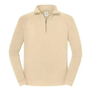 Fruit of the Loom - "Iconic Premium" Sweatshirt für Herren, mit kurzem Reißverschluss (Wüstensand)