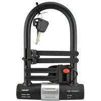FISCHER Fahrrad Bügelschloss FISCHER Bügelschloss inkl. Halterung (Packung, 5-tlg., mit Halterung)