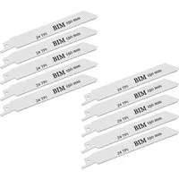 CMC Säbelsägeblatt Sägeblätter Säbelsägeblätter 150mm für Metall, Kunststoff (10 (10-St), 10 Bi-Metall Säbelsägen Sägeblätter
