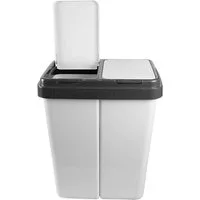 ALPFA Mülleimer Alpfa Mülleimer 2x25 Liter Abfalleimer Duo Bin, Müllbeutelhalter