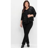 Sheego Klassische Bluse Blusenjacke 3/4-Arm