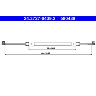 ATE Handbremsseil hinten links Mercedes A-Klasse W168