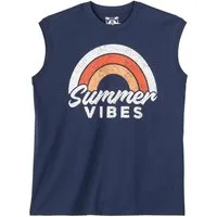 Calm Beach Muscleshirt Calm Beach XXL Muskelshirt denimblau Summer Vibes
