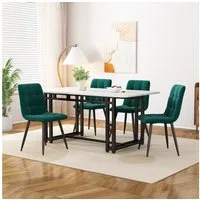 Flieks Essgruppe, (Set, 5-tlg), Esstisch mit 4 Stühlen Set Esszimmer Sitzgruppe, Metallbeine