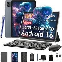 TABWEE T20 10" Android 16 256GB WiFi incl. Tastatur, Maus, Stift Tablet (10", 256 GB, Android16, Android 16, mit Stift/Maus/Tastatur, Gemini Al Magic)