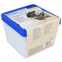 EUROHOME Vorratsdose 3er Gefrierdosen Set zum Frischhalten und Gefrieren, Kunststoff, (3-tlg., Set Frischhaltedosen je 1,5 Liter - 16 x 16 x 8 cm), verschließbare luftdichte Dose mit Deckel