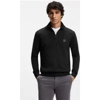 BOSS ORANGE Rollkragenpullover Kanobix Regular fit, Stehkragen mit Reißverschluss, Ton-in-Ton Logo