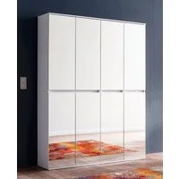 trendteam Kleiderschrank Garderobenschrank Mirror, Kombination, weiß, 2-teilig