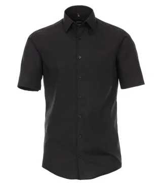 VENTI - Hemd Halbarm uninah 001620 schwarz - Gr. - 42
