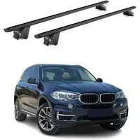 OMAC Dachträger Aluminium für BMW X5 F15 G05 2014-2025 Schwarz 2 tlg ABE (2-St), Wasserbeständig,Abnehmbar,Multifunktional,Leichtgewichtig