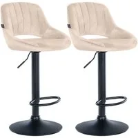 CLP Barhocker Milet Samt (Set, 2er), Samtbezüge, höhenverstellbar, drehbar