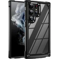 Wigento Handyhülle für Samsung Galaxy S24 Ultra Schock TPU / PC verstärkte Ränder