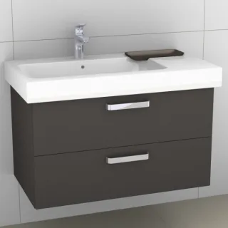 Artiqua 413 Waschtischunterschrank für iCon 124190 Stahlgrau, 413-WU2L-K08-7142-88 413-WU2L-K08-7142-88