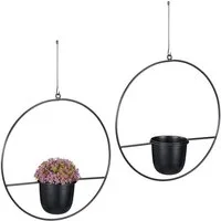relaxdays Blumenampel 2er Set (2 St., 2er Set)