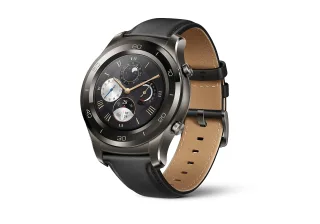 Huawei Watch 2 Classic [inkl. Lederarmband schwarz] 45mm Edelstahlgehäuse grau